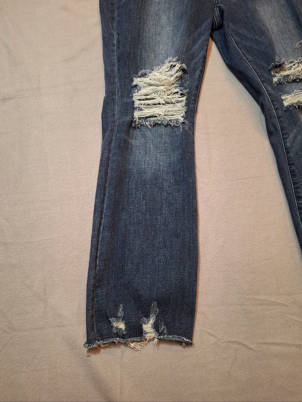 Judy Blue 5 Pocket Dark Wash Distressed High-Rise Slim Boot Cut Denim Jeans 20W - Picture 2 of 15